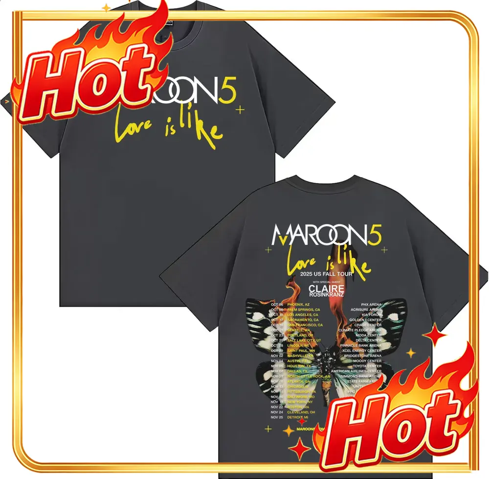 Street Fashion Men 2025 - Band Maroon 5 Love Is Like