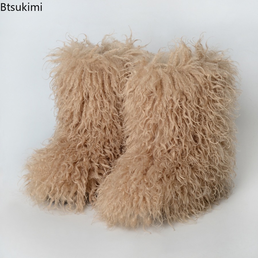 Ladies Trendy Mongolian Fur Bo - Street Fashion Y2K recension och pris