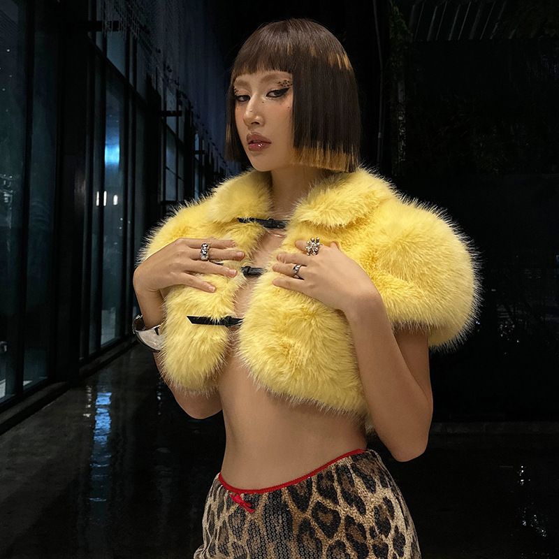 2025 Fur Short Coat Women Crop - Street Fashion Men 2025 recension och pris