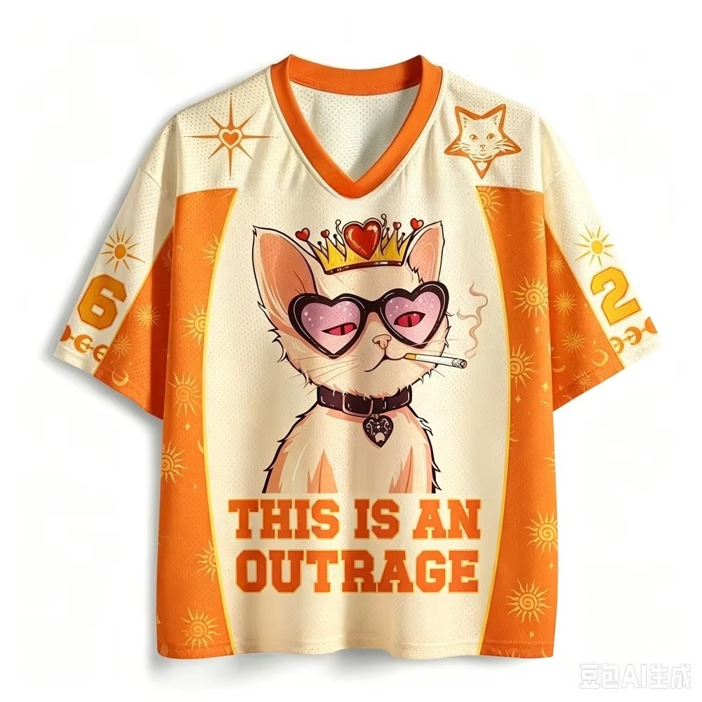 Queen Cat Pattern 3D Printed M - Queen Street Fashion recension och pris